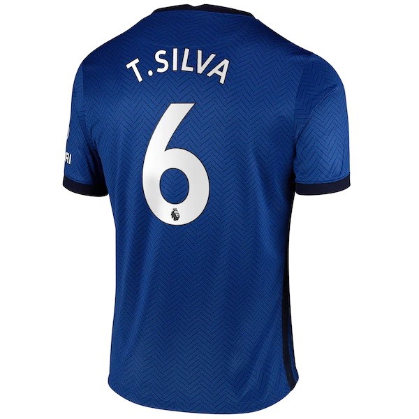 Camiseta Chelsea NO.6 T. Silva Primera Equipación 2020-2021 Azul